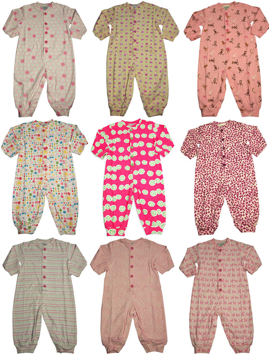 New Potato Baby Infant Girls Long Sleeve Cotton Coverall