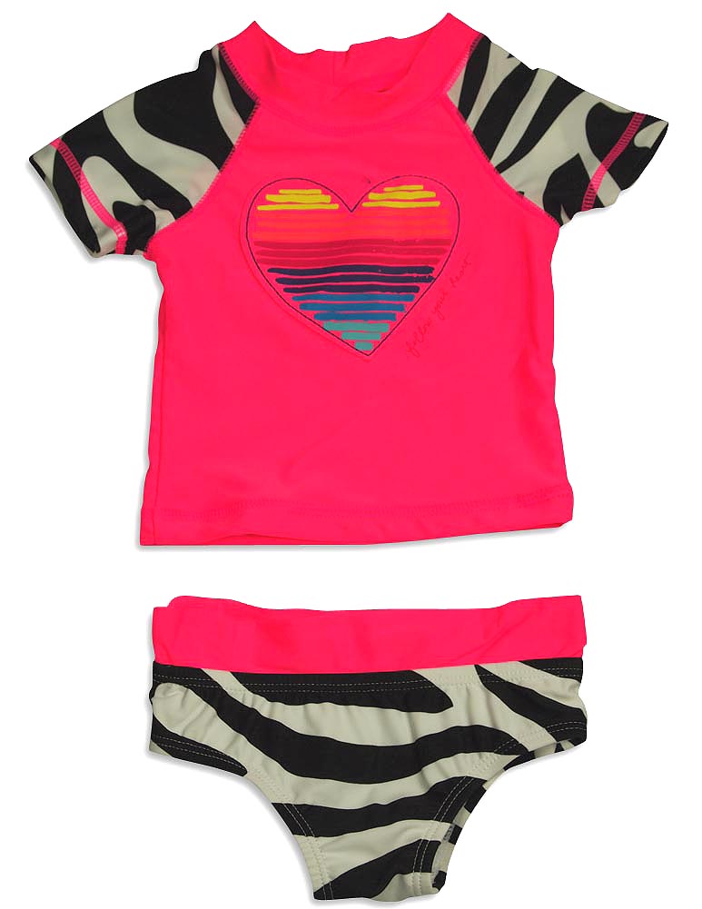 Osh Kosh B'gosh - Baby Girls 2 Piece Rashguard Swimsuit Set