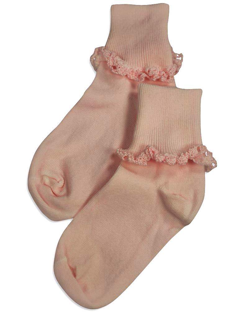 Tic Tac Toe - Little Girls' Turn Cuff Socks