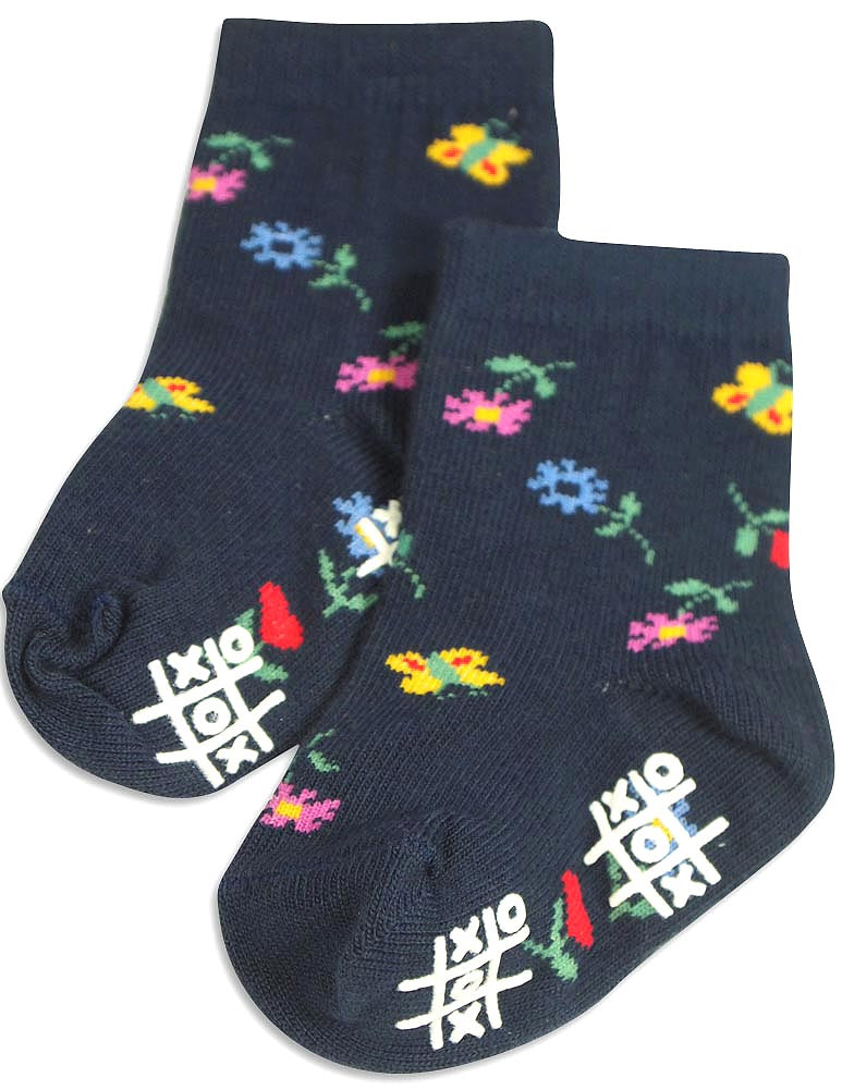 Tic Tac Toe - Little Girls' Striped Ankle Sock