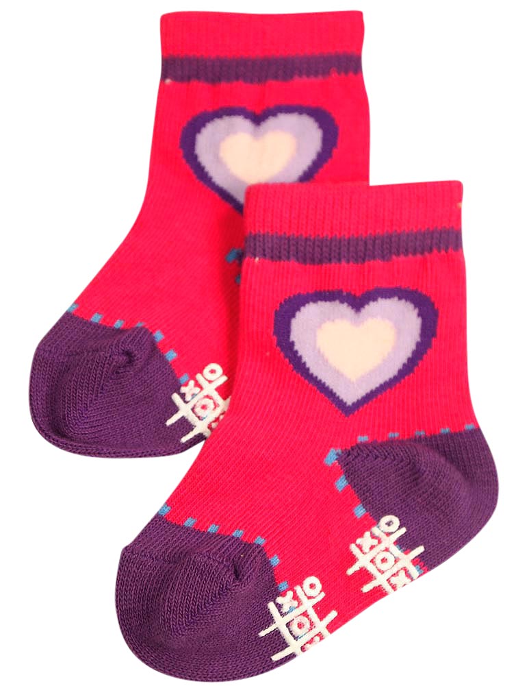 Tic Tac Toe - Little Girls' Striped Ankle Sock