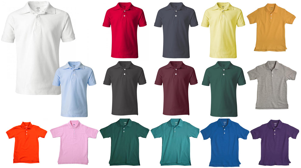 School Uniform Short Sleeve Unisex Pique Polo