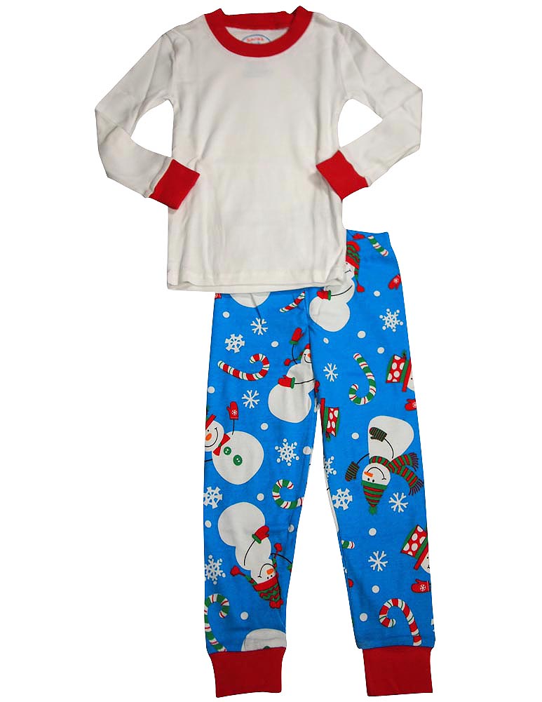 Sara's Prints Boys Long Sleeve 100% Cotton 2 Piece Pajama Set - Wear to fit snug