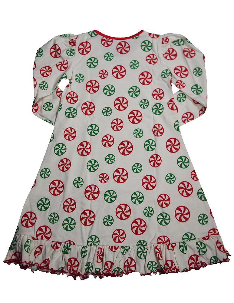 Sara's Prints Toddler Girls Long Sleeve Gown Holiday Ruffle Flame Resistant