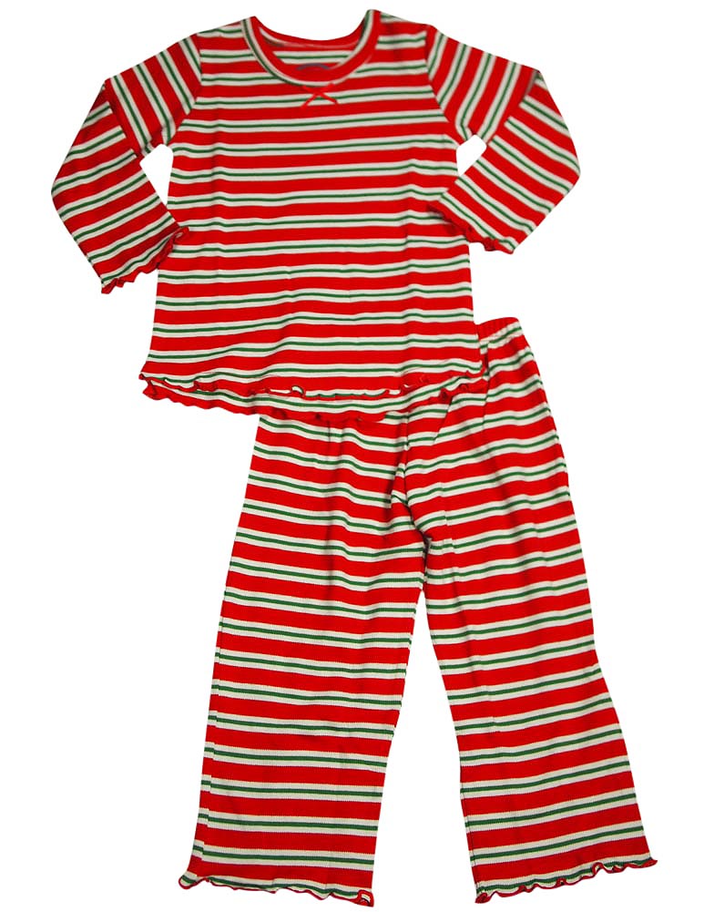 Sara's Prints Girls 2 Piece Long Sleeve Sleepwear Pajama Set - Flame Resistant