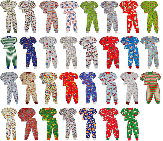 Sara's Prints Boys Girls Unisex Kids Long Sleeve 2 Piece Pajama Set