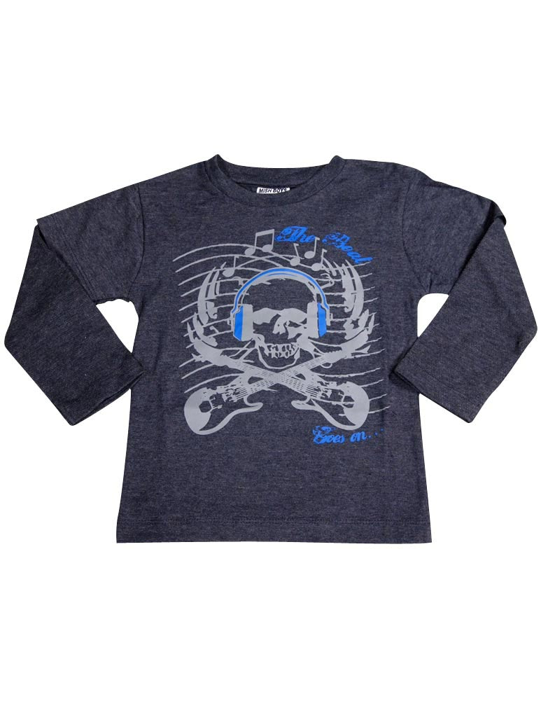 Mish Mish Baby Infant Boys Long Sleeve Graphic Tee Shirt Top