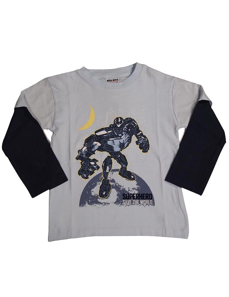 Mish Toddler & Little Boys Long Sleeve Graphic Tee Shirt Top