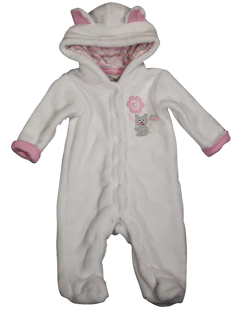 Happi by Dena Baby Girls Newborn One Piece Long Sleeve Footed Coverall