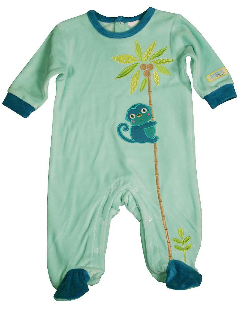 Happi by Dena Baby Boys Newborn One Piece Long Sleeve Footed Coverall