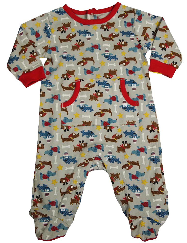 Happi by Dena Baby Boys Newborn One Piece Long Sleeve Footed Coverall