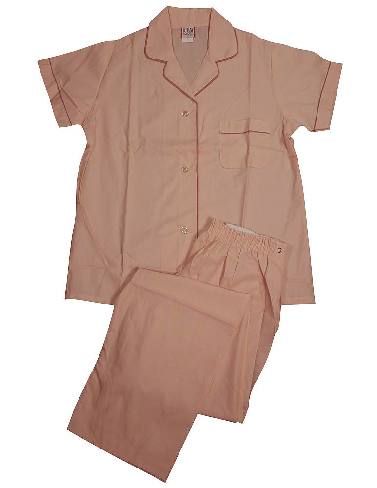 Botony 500 - Ladies Short Sleeve Long Leg Broadcloth Pajama Set