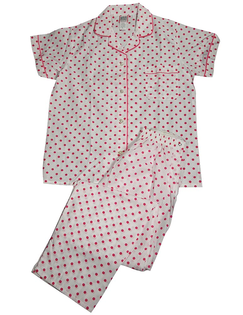 Botony 500 - Ladies Short Sleeve Long Leg Broadcloth Pajama Set