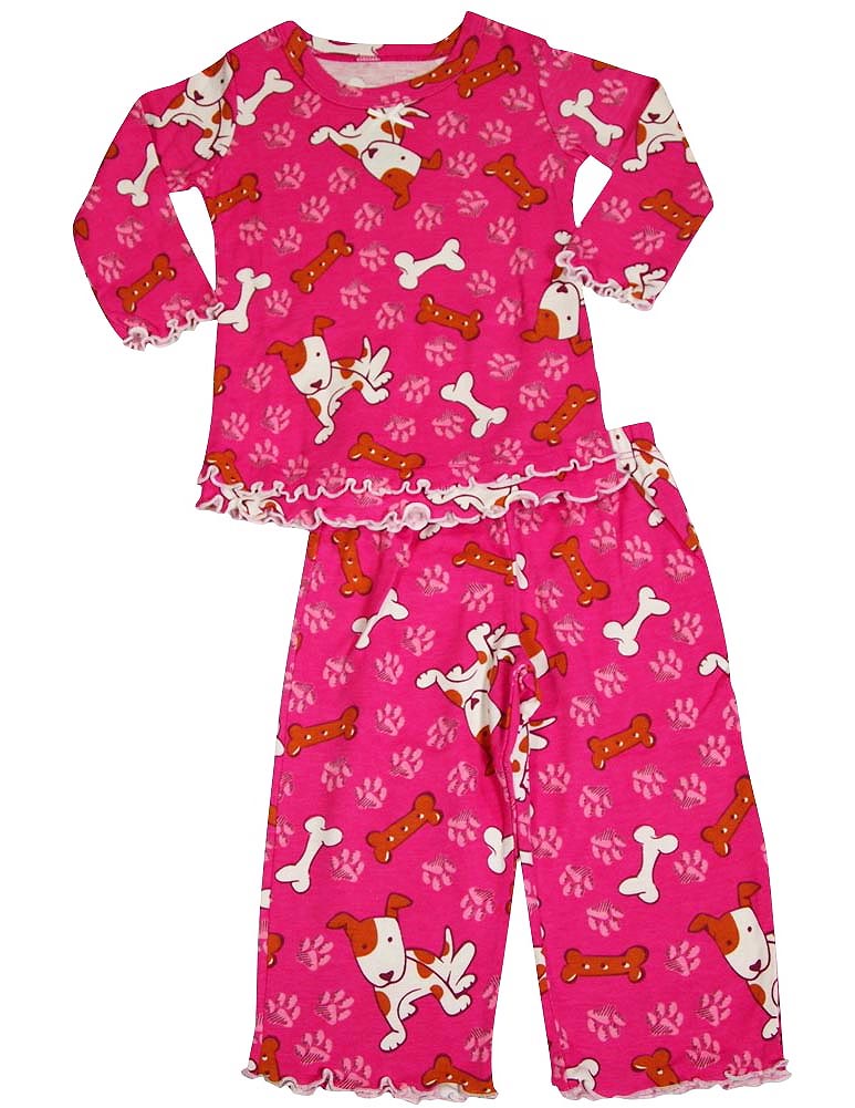 Sara's Prints Girls 2 Piece Long Sleeve Sleepwear Pajama Set - Flame Resistant