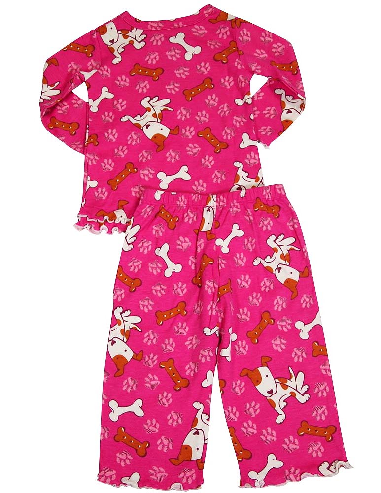 Sara's Prints Girls 2 Piece Long Sleeve Sleepwear Pajama Set - Flame Resistant