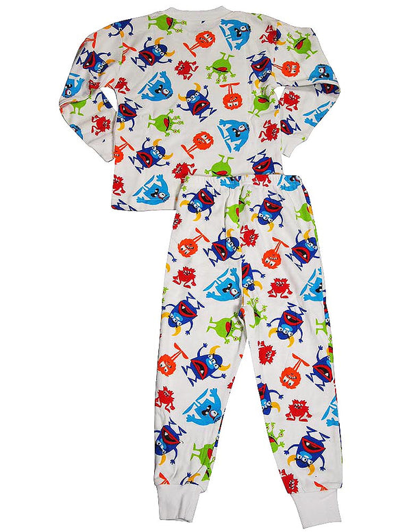 Sara's Prints Boys Girls Unisex Kids Long Sleeve 2 Piece Pajama Set