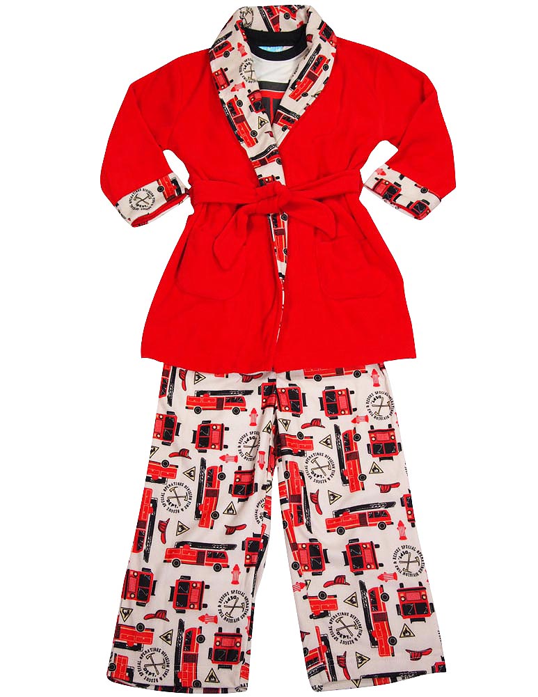 Bunz Kidz - Baby Boys 3 Piece Robe and Pajama Set