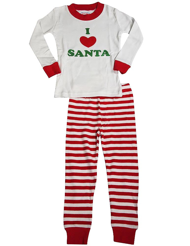 Sara's Prints Girls 2 Piece Long Sleeve Sleepwear Pajama Set - 100% Cotton