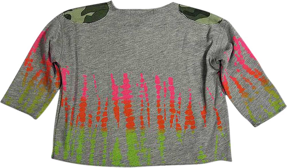 Flowers by Zoe Girls 3/4 Sleeve Fashion Scoop Neck Sweatshirt Top