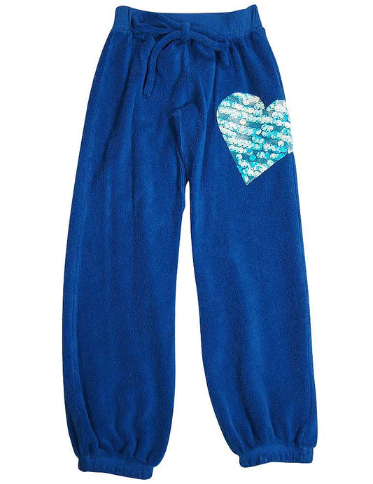 Penelope Wildberry Little Girls Terry Cloth Heart Fashion Sweat Pants