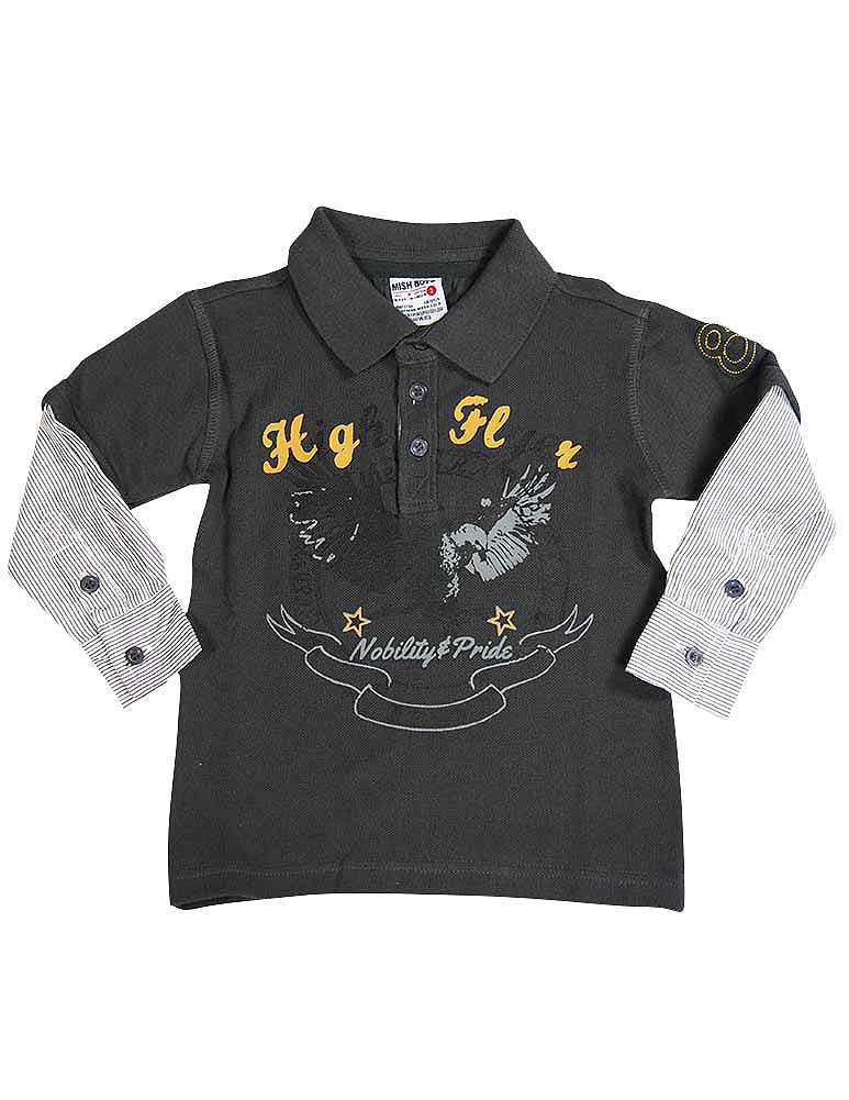 Mish Toddler & Little Boys Long Sleeve Graphic Tee Shirt Top