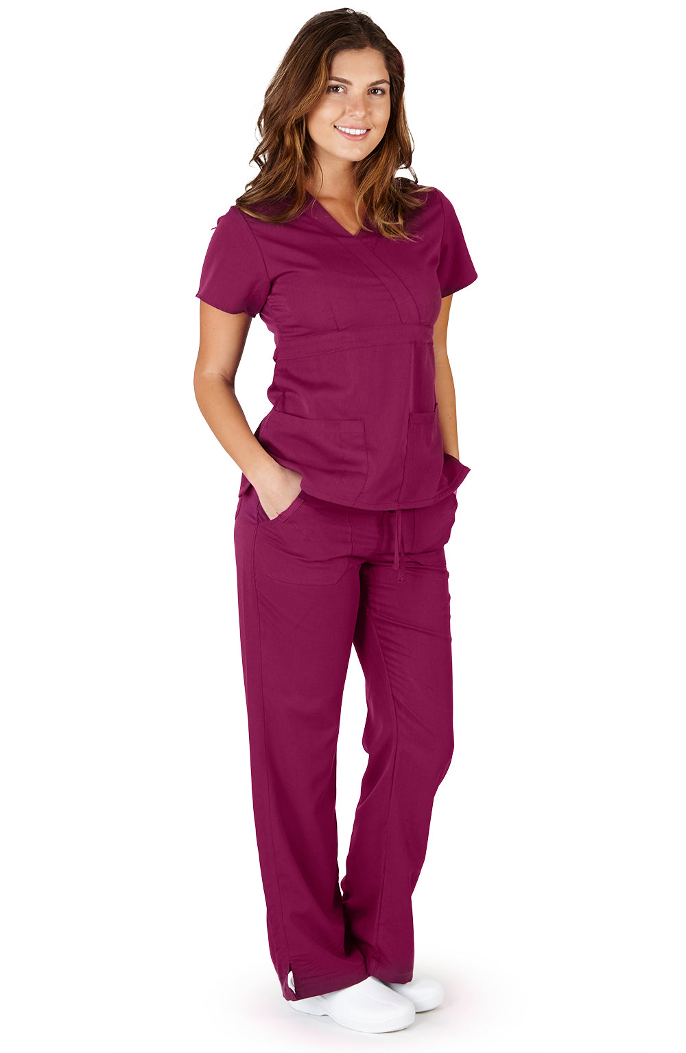 Ultra Soft Medical Nurse Uniform Premium Women's Junior Fit Mock Wrap Scrub Sets