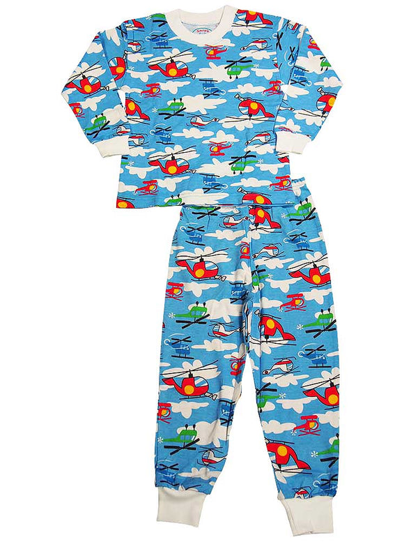 Sara's Prints Boys Girls Unisex Kids Long Sleeve 2 Piece Pajama Set