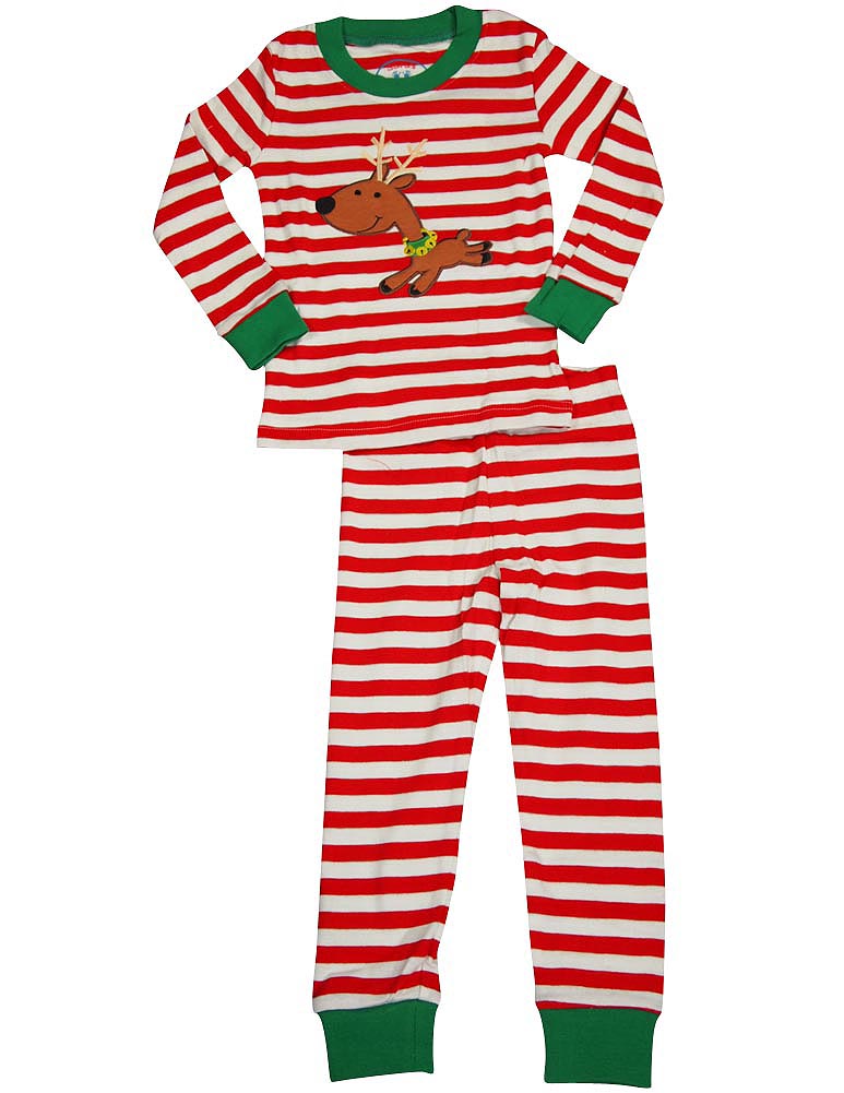 Sara's Prints Boys Long Sleeve 100% Cotton 2 Piece Pajama Set - Wear to fit snug