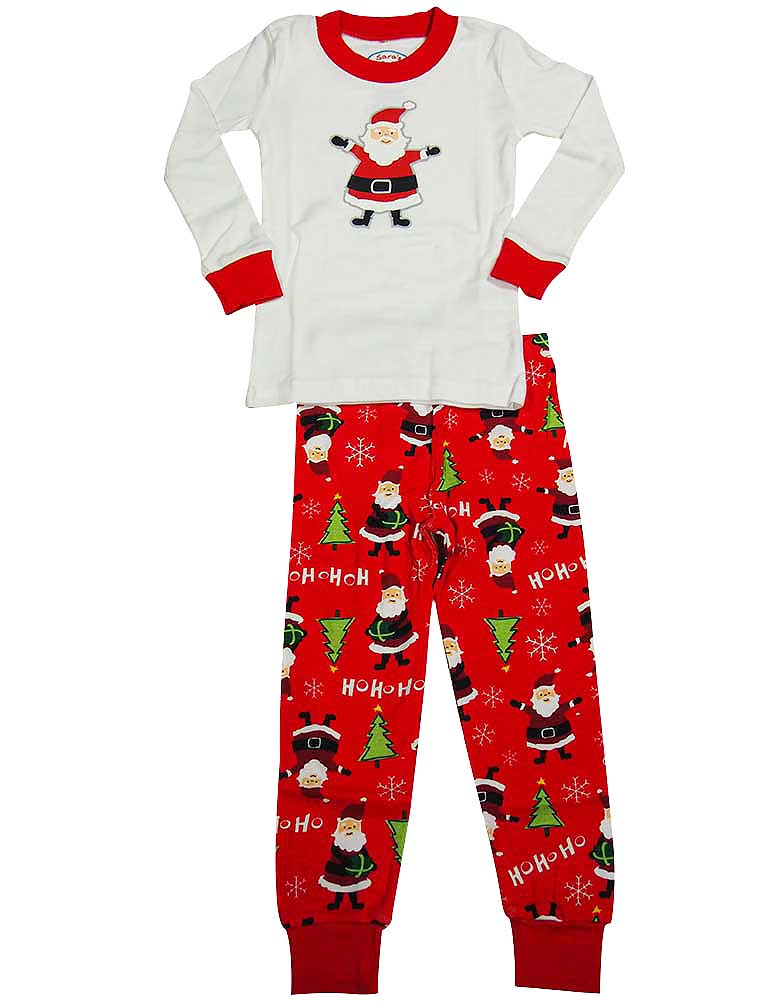 Sara's Prints Boys Long Sleeve 100% Cotton 2 Piece Pajama Set - Wear to fit snug