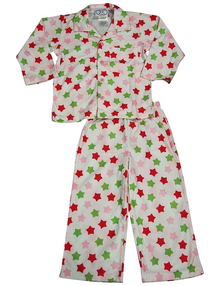 Sara's Prints Toddler & Girls Long Sleeve Two Piece Pajama Set - Flame Resistant