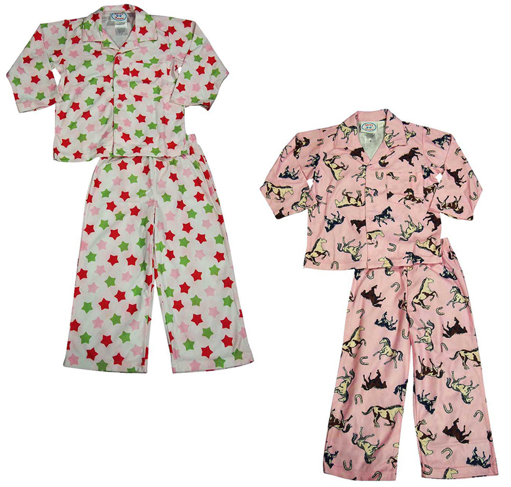 Sara's Prints Toddler & Girls Long Sleeve Two Piece Pajama Set - Flame Resistant