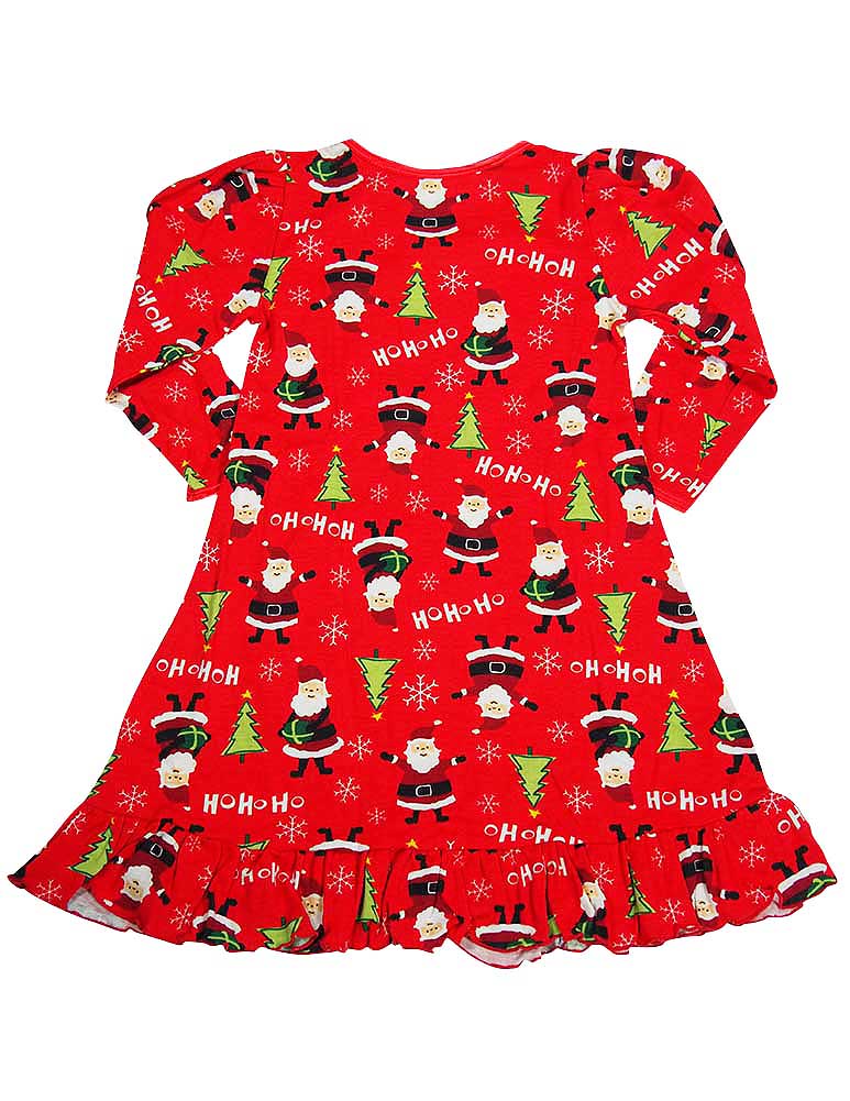 Sara's Prints Toddler Girls Long Sleeve Gown Holiday Ruffle Flame Resistant