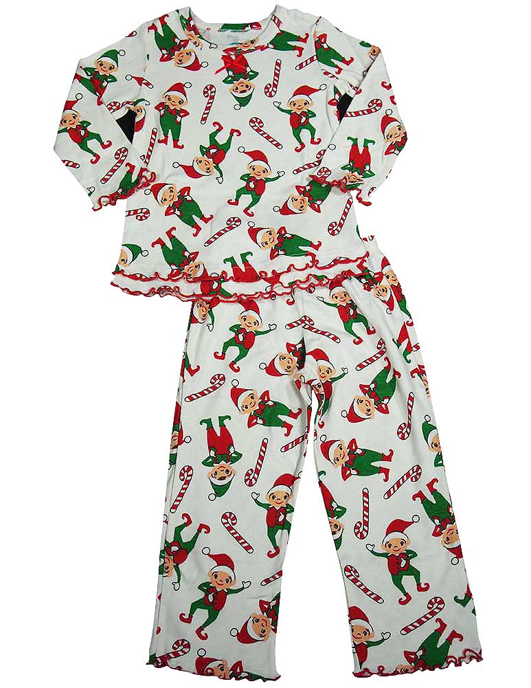 Sara's Prints Girls 2 Piece Long Sleeve Sleepwear Pajama Set - Flame Resistant