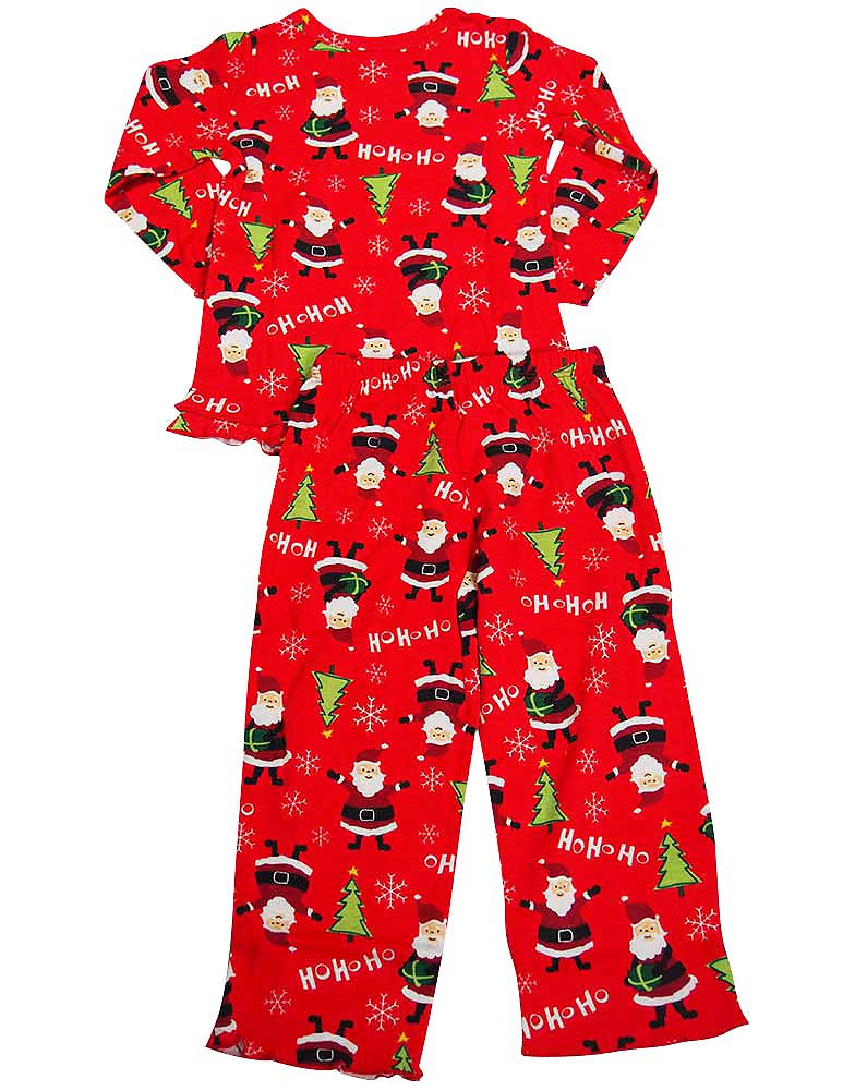 Sara's Prints Girls 2 Piece Long Sleeve Sleepwear Pajama Set - Flame Resistant