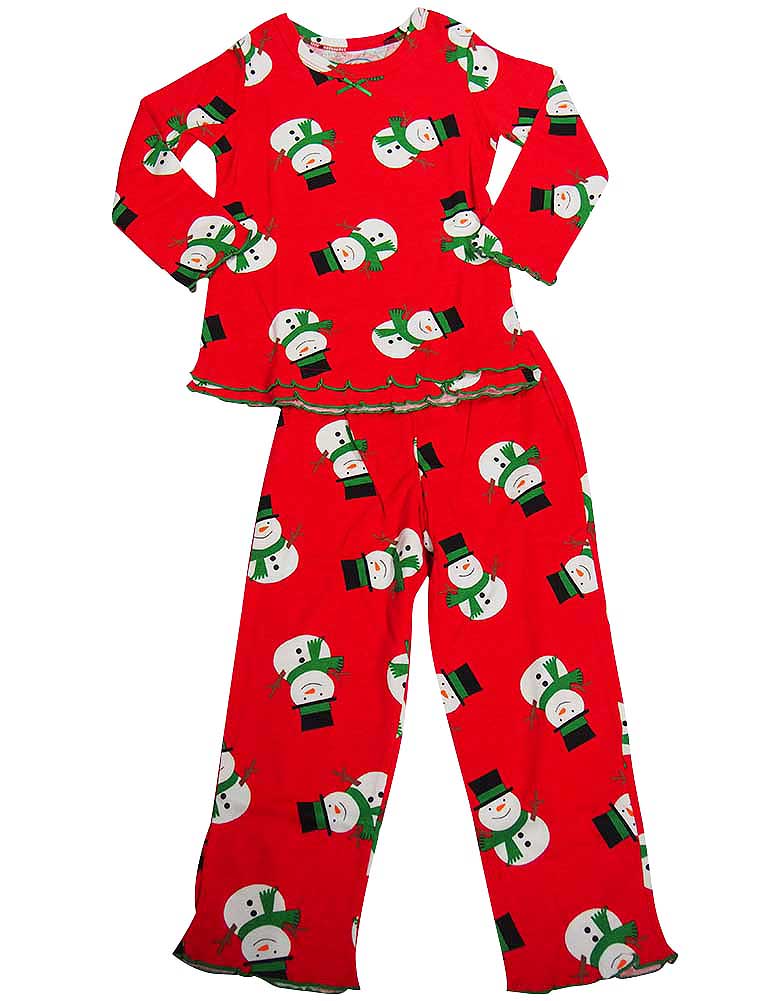 Sara's Prints Girls 2 Piece Long Sleeve Sleepwear Pajama Set - Flame Resistant