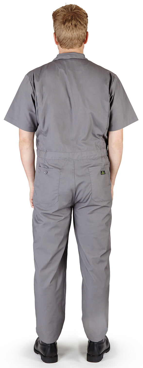 Natural Workwear Mens Short Sleeve Basic Blended Work Coverall XS - 4XL Order 1 Size Bigger