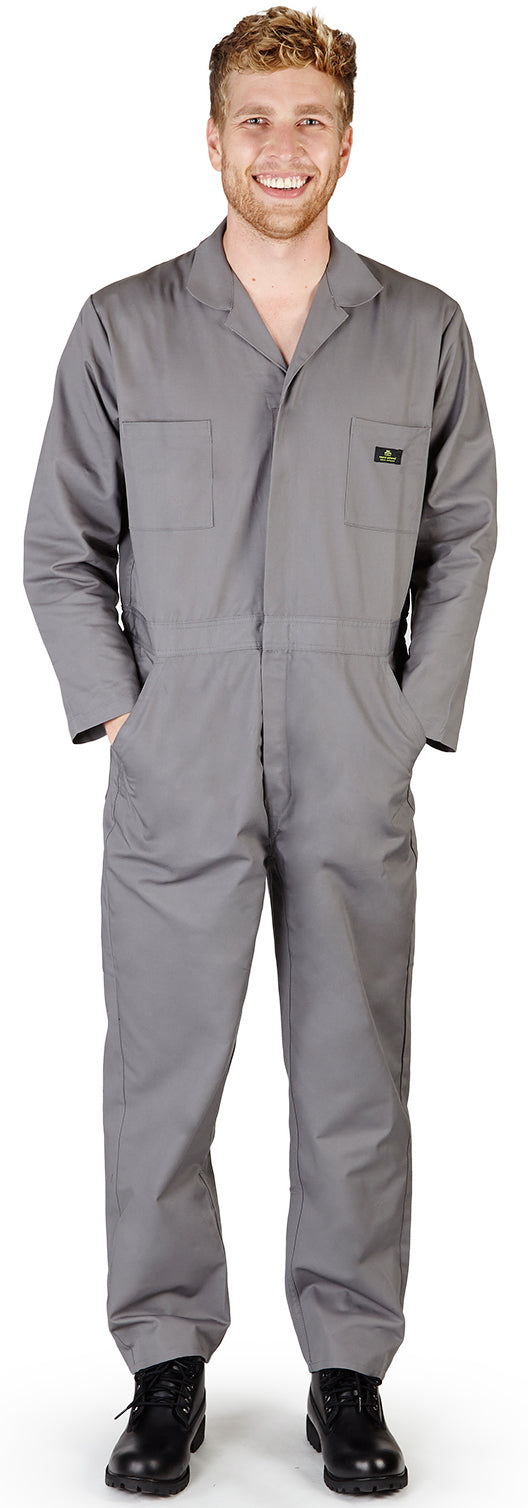 Natural Workwear Mens Long Sleeve Basic Blended Work Coverall XS - 4XL Order 1 Size Bigger, 38103