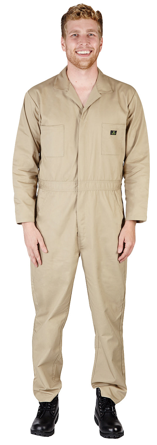 Natural Workwear Mens Long Sleeve Basic Blended Work Coverall XS - 4XL Order 1 Size Bigger, 38103