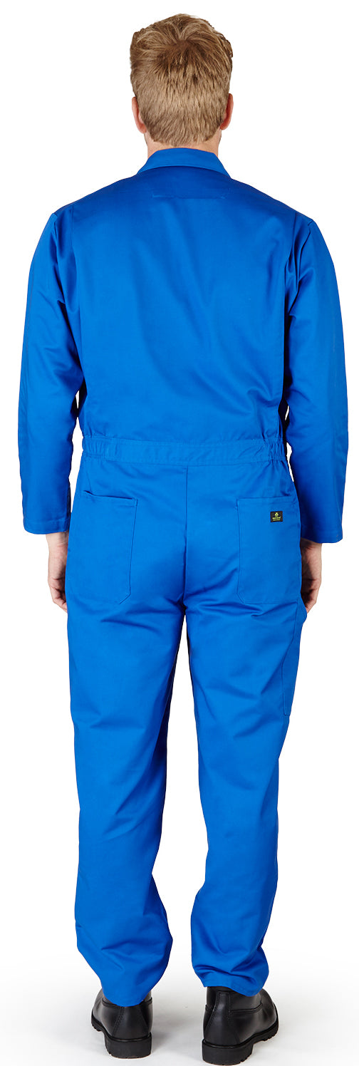 Natural Workwear Mens Long Sleeve Basic Blended Work Coverall XS - 4XL Order 1 Size Bigger, 38103