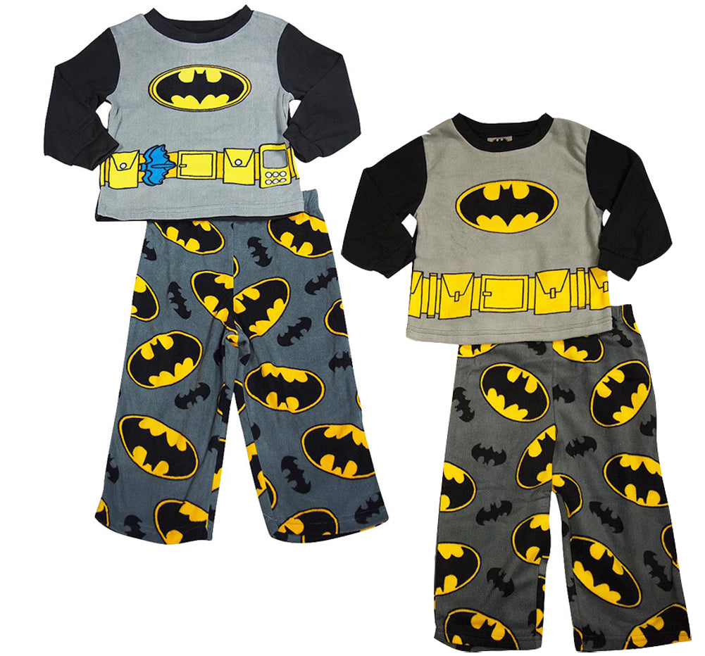 Toddler Boys Batman Long Sleeve Fleece 2 Piece Flame Resistant Pajamas Set