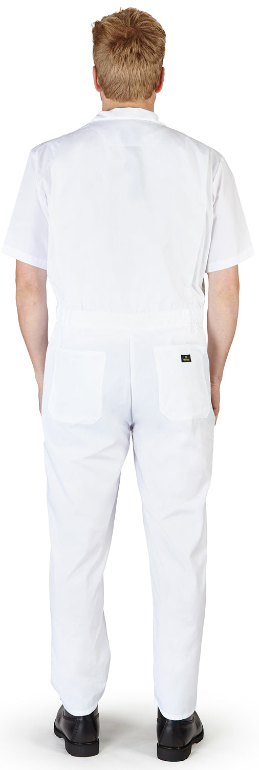 Natural Workwear Mens Short Sleeve Basic Blended Work Coverall XS - 4XL Order 1 Size Bigger