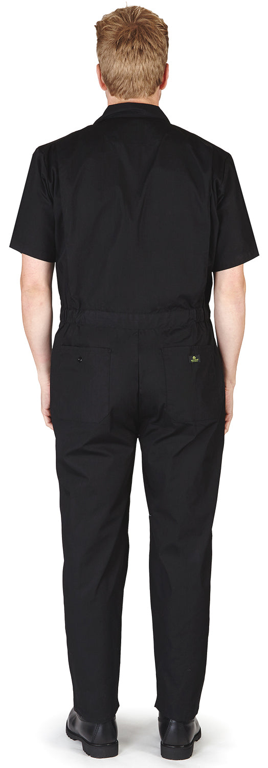 Natural Workwear Mens Short Sleeve Basic Blended Work Coverall XS - 4XL Order 1 Size Bigger