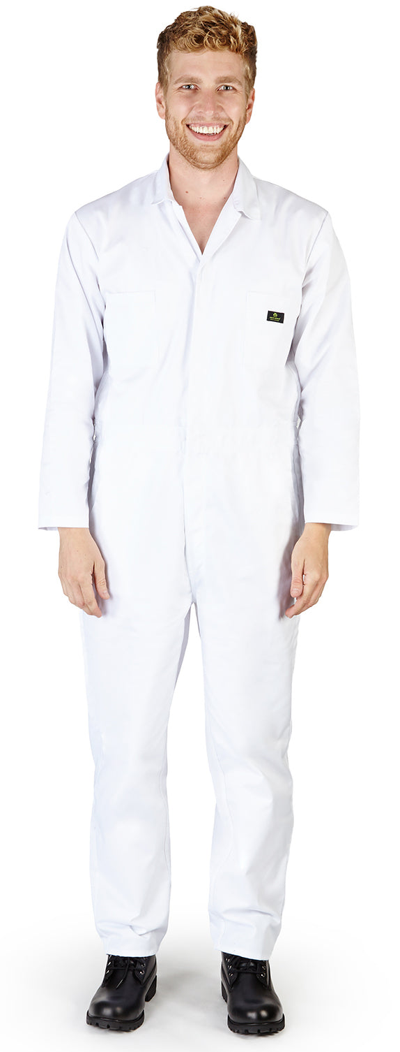 Natural Workwear Mens Long Sleeve Basic Blended Work Coverall XS - 4XL Order 1 Size Bigger, 38103