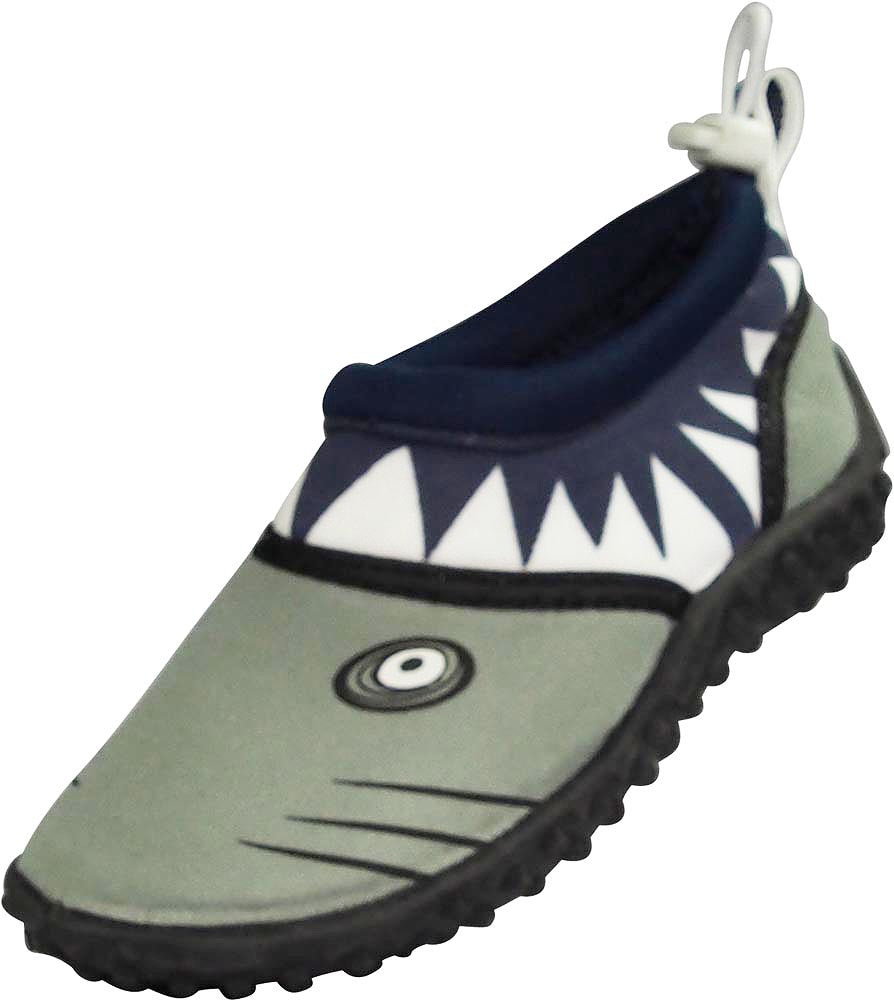 Norty Toddler Boys Girls Shark Slip on Aqua Socks Pool Beach Water Shoe