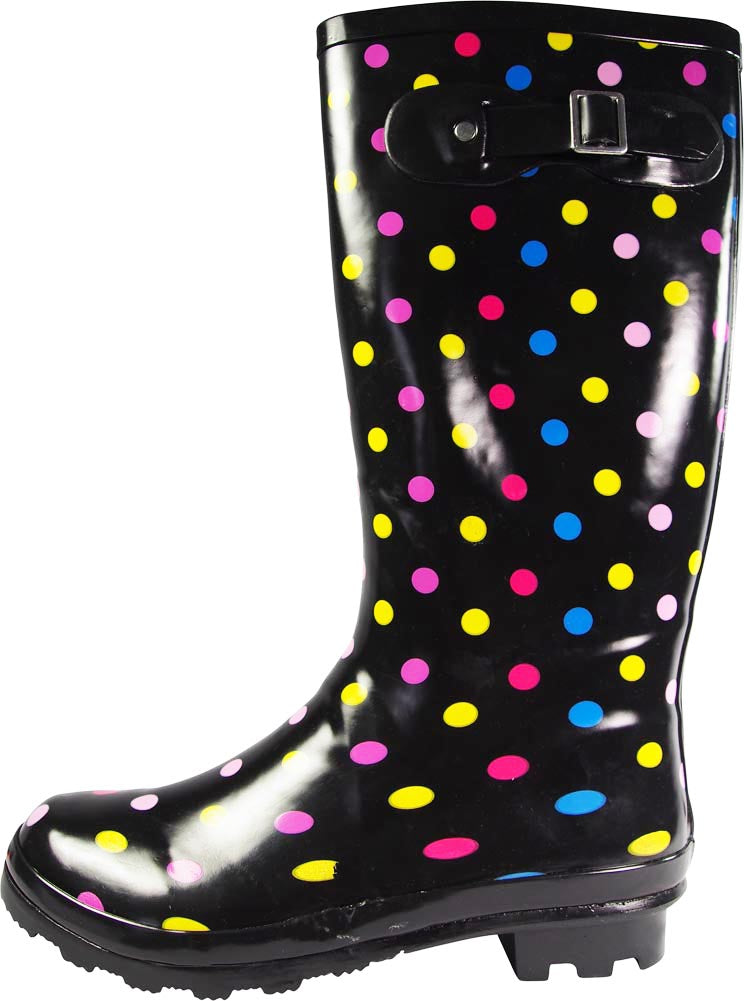 Norty Women’s Rain Boots Waterproof Hi-Calf 13 inch Rubber Garden Boot