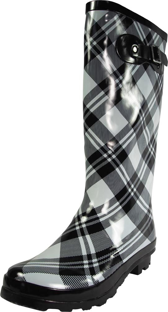 Norty Women’s Rain Boots Waterproof Hi-Calf 13 inch Rubber Garden Boot