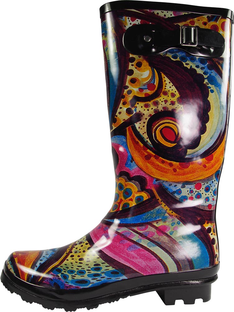 Norty Women’s Rain Boots Waterproof Hi-Calf 13 inch Rubber Garden Boot