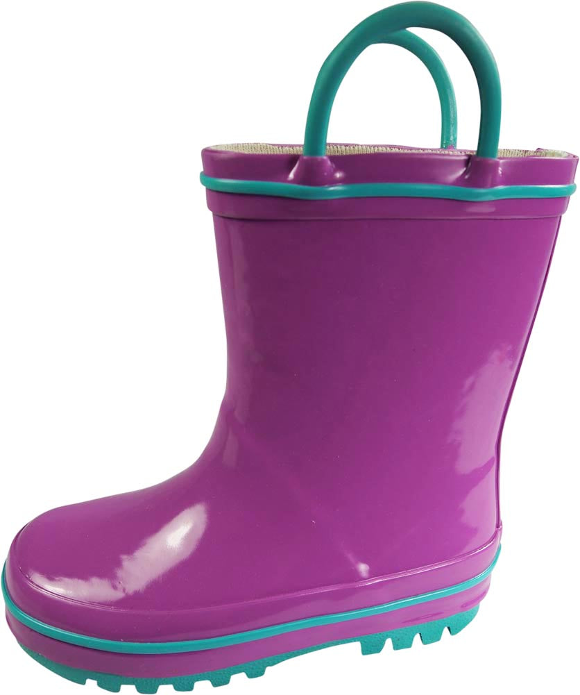 Norty Toddler Waterproof Rubber Rain Boots for Kids Children Boys and Girls