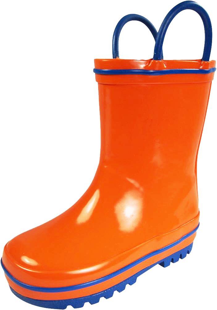 Norty Little and Big Kids Boys Girls Waterproof Rubber Rain Boots for Children