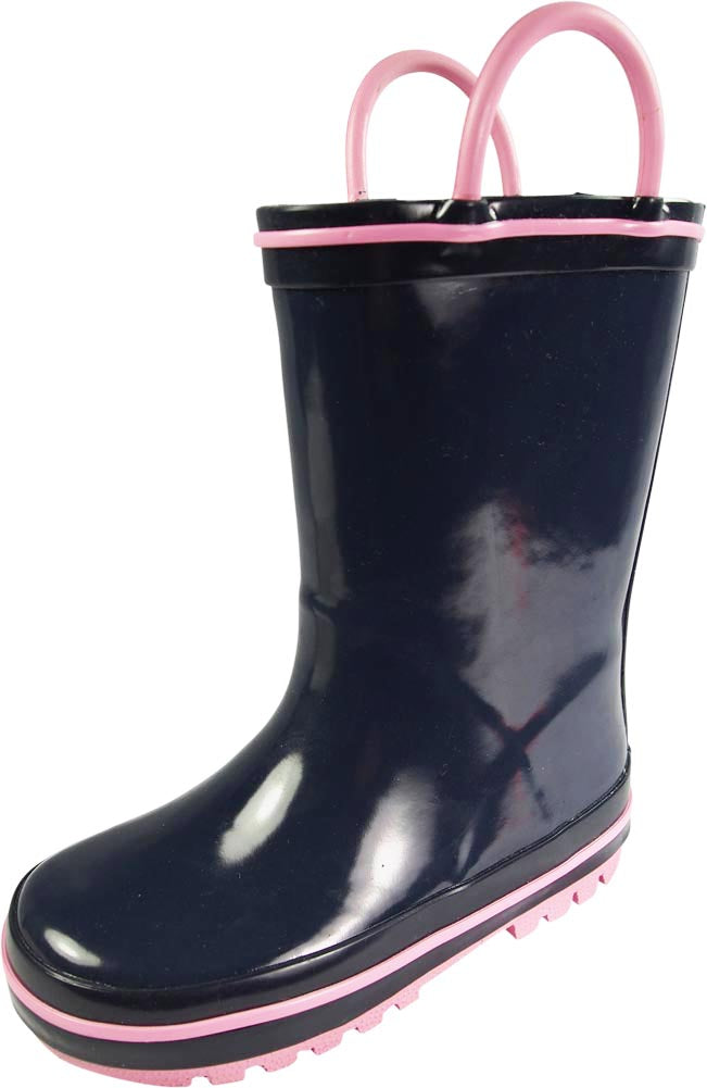 Norty Little and Big Kids Boys Girls Waterproof Rubber Rain Boots for Children